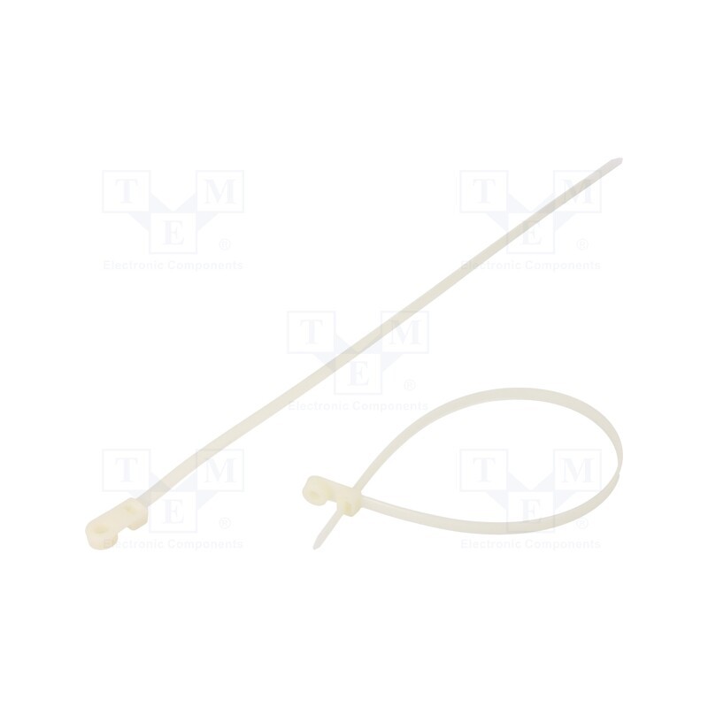 100 pcs x FIX&FASTEN - FIX-M-7.6X420/N - Cable tie, with a hole for screw mounting, L: 420mm, W: 7.6mm