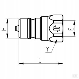 Quick connector plug 3 4 female thread 3 4 bsp
