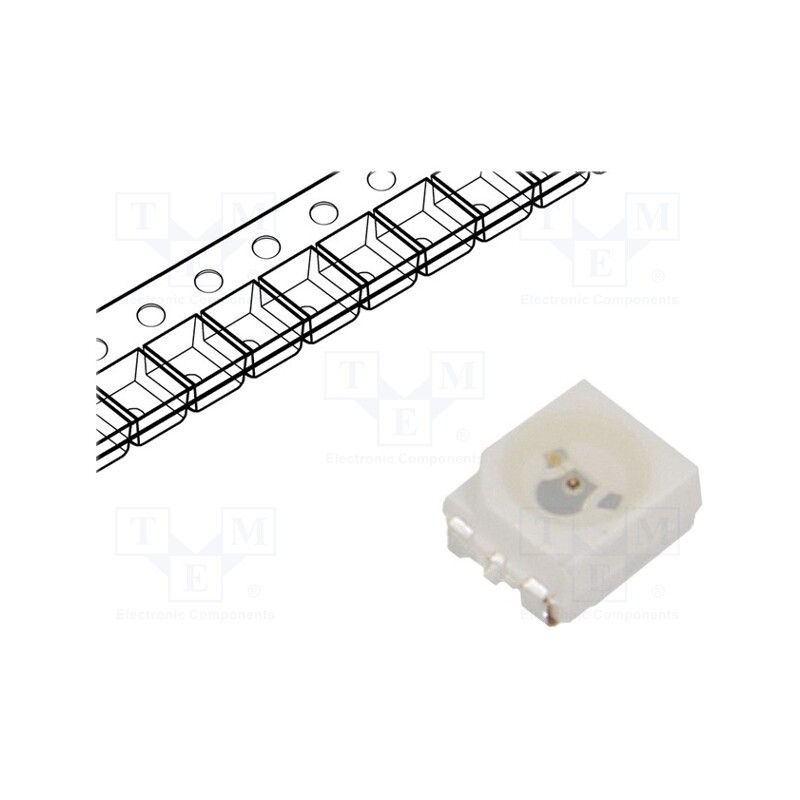 2 pcs x BROADCOM (AVAGO) - HSML-A100-Q00J1 - LED, SMD, 3528,PLCC2, orange, 71.5÷100mcd, 3.5x2.8x1.9mm, 120°