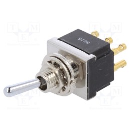 1 pcs x TE Connectivity - 4-6437630-2 - Switch: toggle, Pos: 2, DPDT, ON-ON, 6A/250VAC, Leads: for soldering