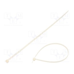 100 pcs x BM GROUP - BMB3048V0 - Cable tie, L: 300mm, W: 4.8mm, polyamide, 230N, white, Ømax: 81mm