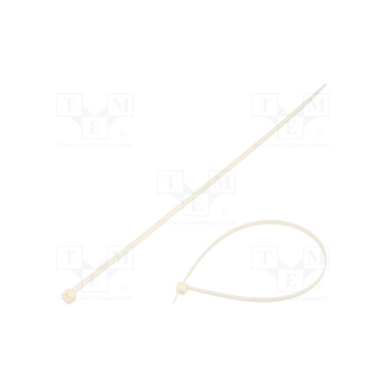 100 pcs x BM GROUP - BMB3048V0 - Cable tie, L: 300mm, W: 4.8mm, polyamide, 230N, white, Ømax: 81mm