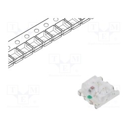 2 pcs x BROADCOM (AVAGO) - HSMS-C177 - LED, SMD, 0805, red, 2.8÷10mcd, 2x1.25x0.4mm, 130°, 2.1÷2.6V, 20mA