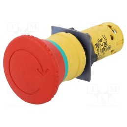 1 pcs x SCHNEIDER ELECTRIC - XB7NS8445 - Switch: emergency stop, 22mm, Stabl.pos: 2, NC + NO, red, none, IP54