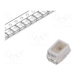 2 pcs x VISHAY - VLMS235S2U1-GS08 - Power LED, red, 60°, 20mA, λd: 626÷639nm, 2.3x1.3x1.4mm, SMD