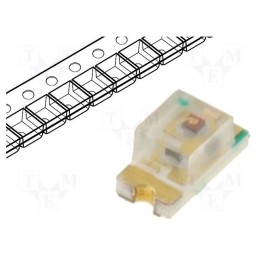 2 pcs x BROADCOM (AVAGO) - ASMT-RA45-AP932 - LED, SMD, 0603, amber, 90mcd, 1.6x0.8x0.45mm, 145°, 20mA, λd: 591nm
