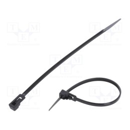 100 pcs x FIX&FASTEN - FIX-TR-3.6X150/BK - Cable tie, multi use, L: 150mm, W: 3.6mm, polyamide, 177N, black