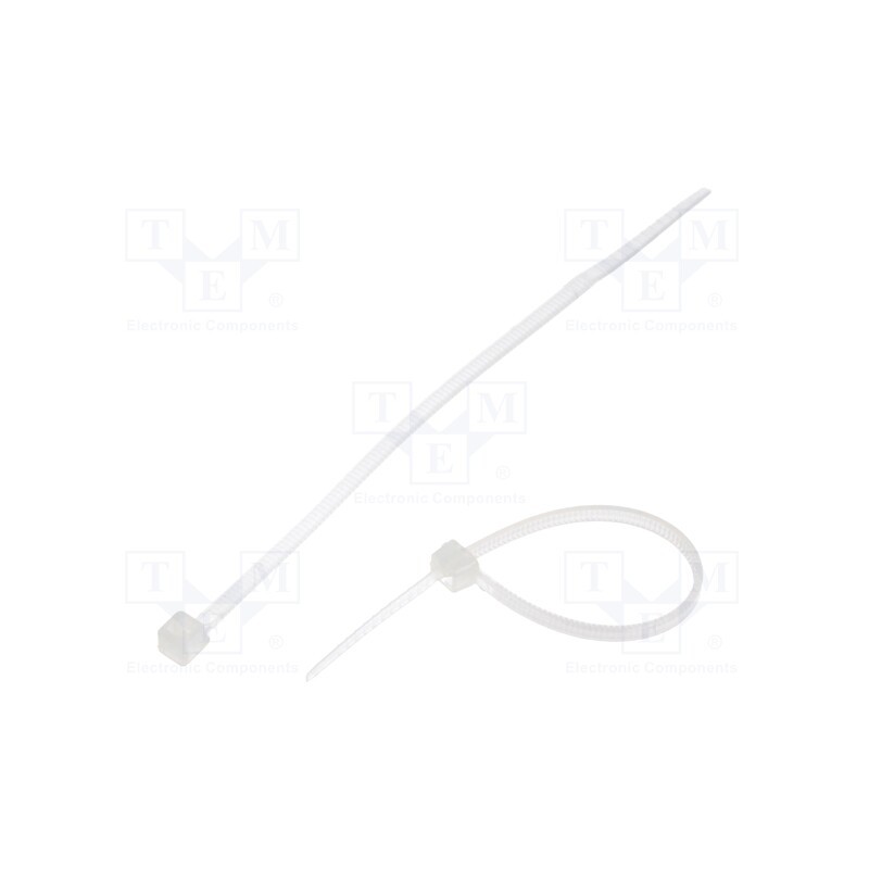 100 pcs x KSS WIRING - CV-100 - Cable tie, L: 100mm, W: 2.5mm, polyamide, 78.5N, natural, Ømax: 25mm