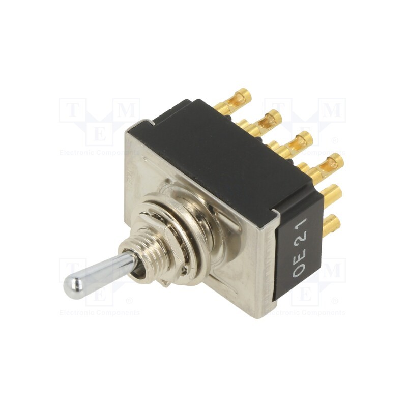 1 pcs x TE Connectivity - 3-6437630-5 - Switch: toggle, Pos: 2, 4PDT, ON-ON, 6A/250VAC, Leads: for soldering