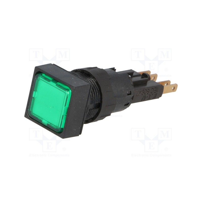 1 pcs x EATON ELECTRIC - Q18LF-GN - Control lamp, 16mm, RMQ-16, -25÷70°C, Ø16.2mm, green