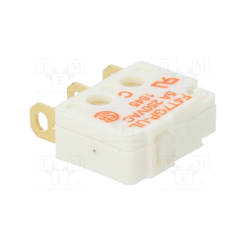 1 pcs x SAIA-BURGESS - F4T7GPUL - Microswitch SNAP ACTION, 5A/250VAC, without lever, SPDT, ON-(ON)