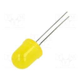 1 pcs x LUCKYLIGHT - LL-1003YD2D-2Y - LED, 10mm, yellow, 40÷45mcd, 40°, Front: convex, 1.6÷2.8V