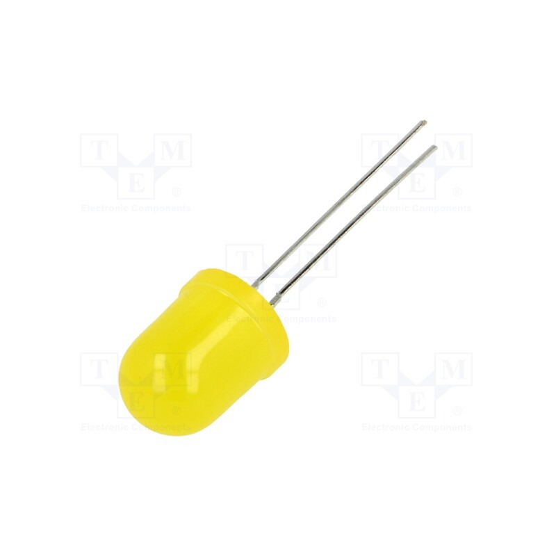 1 pcs x LUCKYLIGHT - LL-1003YD2D-2Y - LED, 10mm, yellow, 40÷45mcd, 40°, Front: convex, 1.6÷2.8V