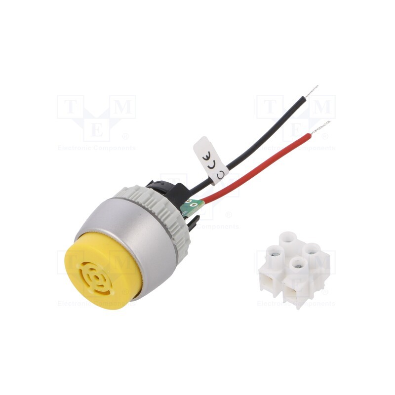 1 pcs x SPAMEL - ST22-SD-24DC - Sound signaller, 22mm, IP20, Ø22mm, ST22, 24VDC, Sound level: 80dB