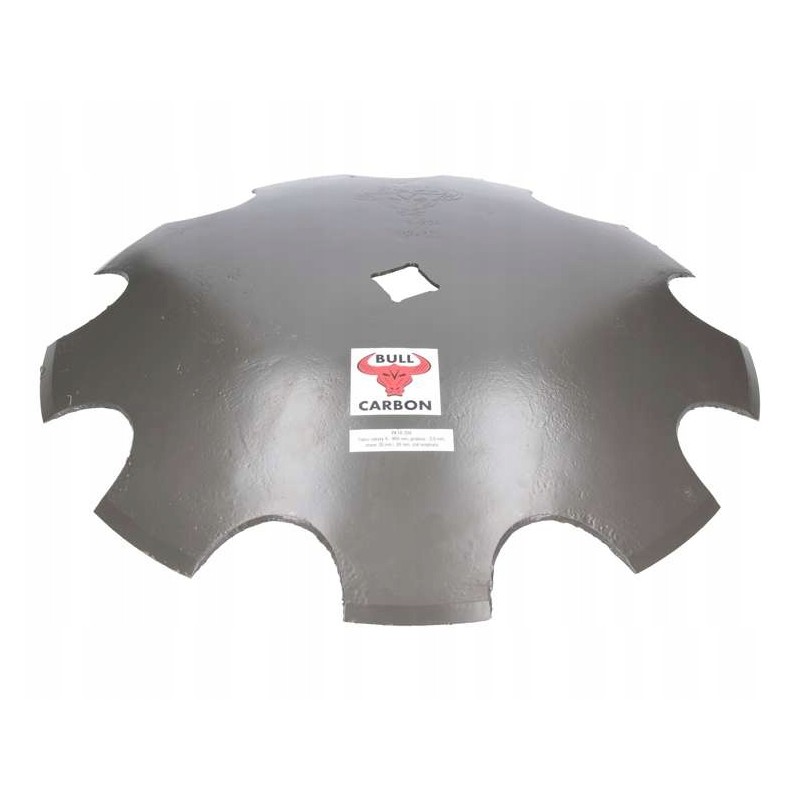 Toothed harrow disc 460mm 30x30 3 5 carbon steel
