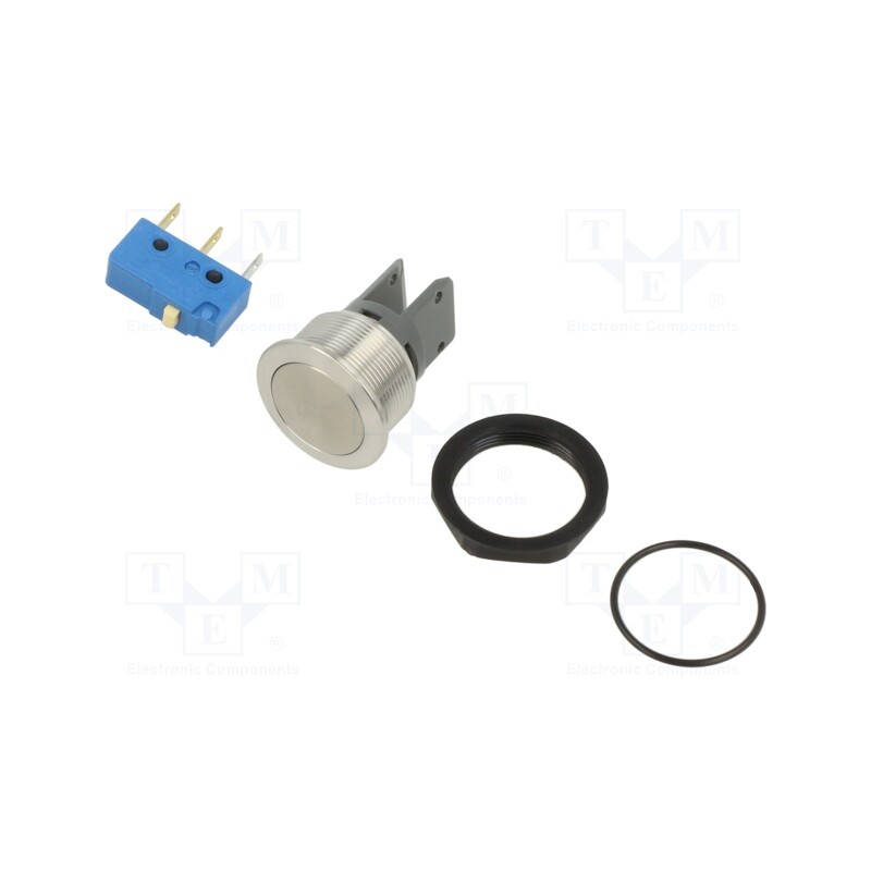 1 pcs x SCHURTER - 1241.6611.1130000 - Switch: vandal resistant, Pos: 2, SPDT, 10A/250VAC, ON-(ON), panel