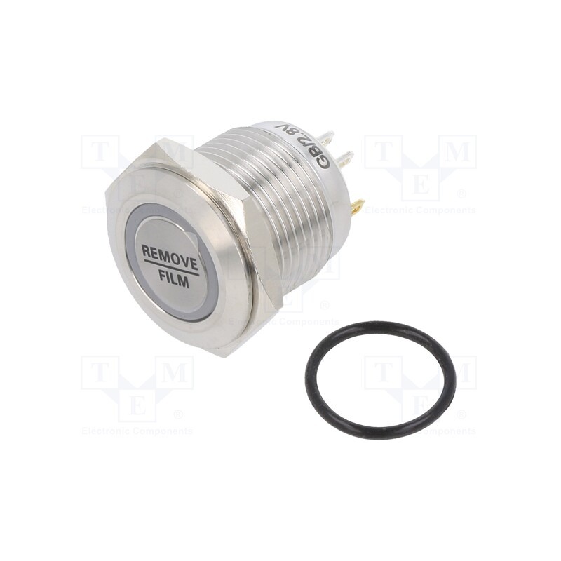 1 pcs x E-SWITCH - PV6F240SS-3R1 - Switch: vandal resistant, Pos: 2, SPST-NO, 2A/48VDC, IP65, OFF-(ON)