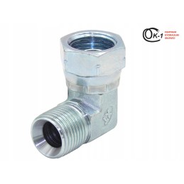 Hydraulic elbow connector with nut BSP 3 4