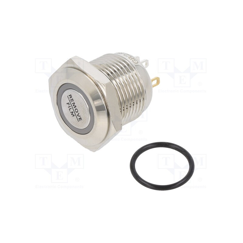 1 pcs x E-SWITCH - PV6F240NN-3R1 - Switch: vandal resistant, Pos: 2, SPST-NO, 2A/48VDC, IP65, OFF-(ON)