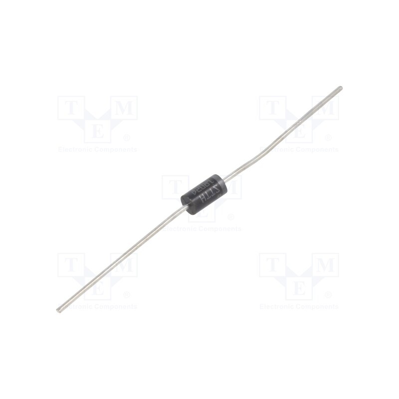 5 pcs x STMicroelectronics - STTH1R02QRL - Diode: rectifying, THT, 200V, 1.5A, , Ifsm: 60A, DO15, Ufmax: 1V