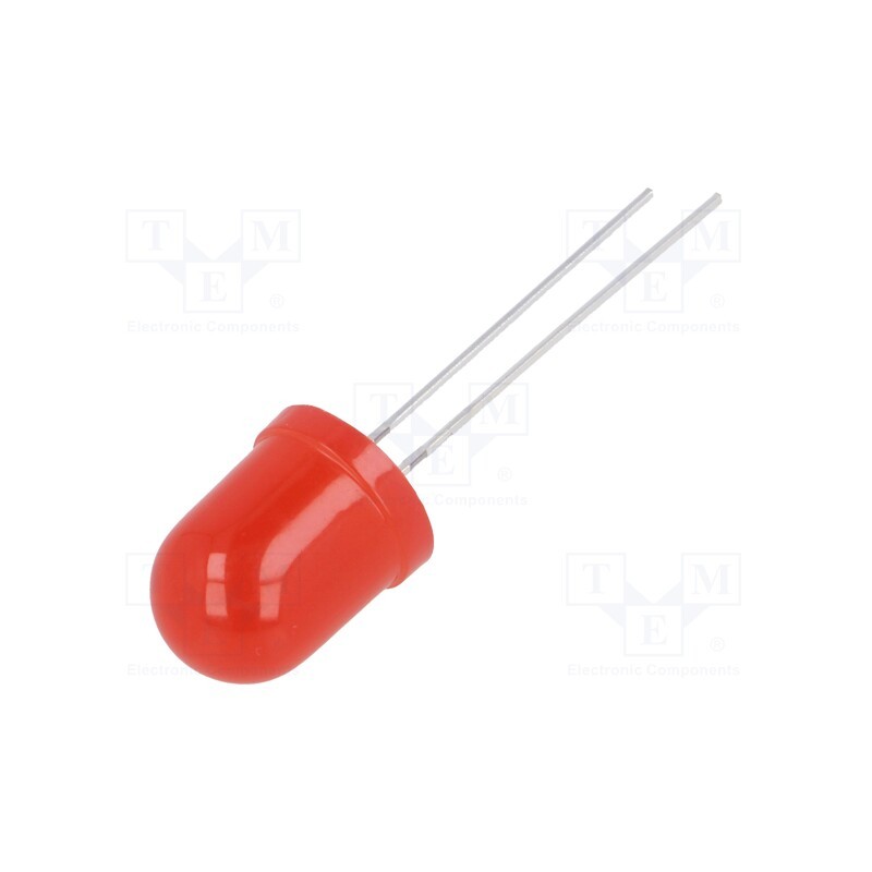 1 pcs x OPTOSUPPLY - OSR5JAA1K4A - LED, 10mm, red, 150÷220mcd, 180°, Front: convex, 1.8÷2.6V