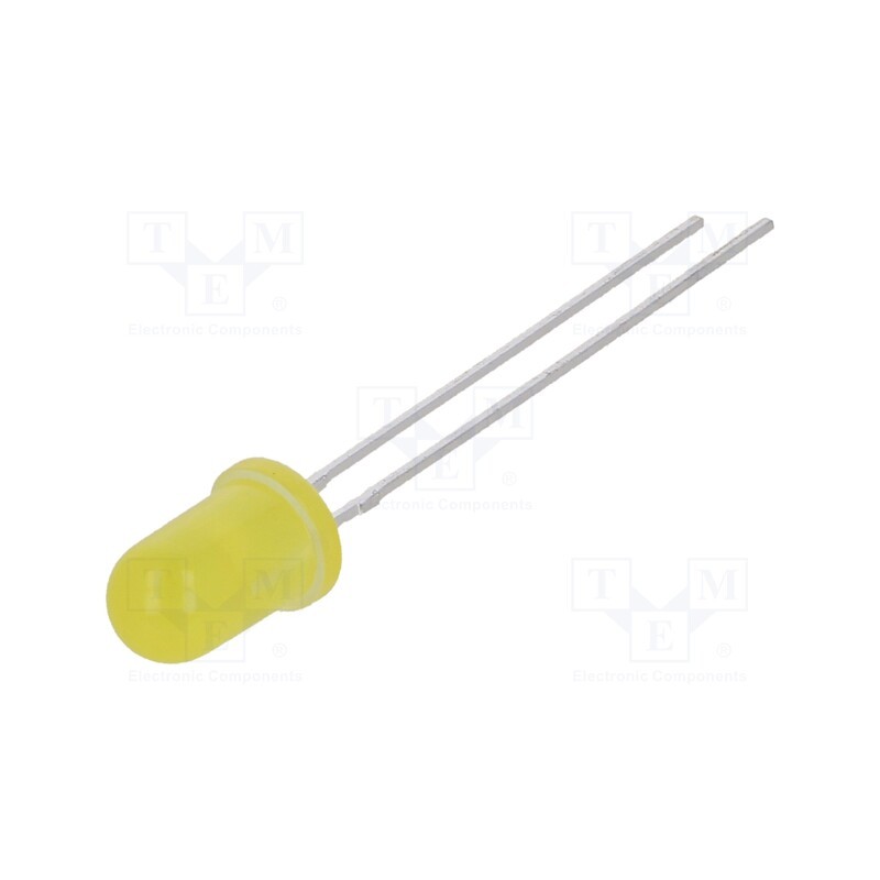 1 pcs x LUCKYLIGHT - LL-503YD2E-2Y - LED, 5mm, yellow, 38÷43mcd, 40°, Front: convex, 1.6÷2.5V