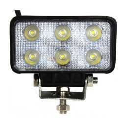 Work lamp 6 LED halogen rectangular 18w 12 24v