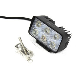 Work lamp 6 LED halogen rectangular 18w 12 24v