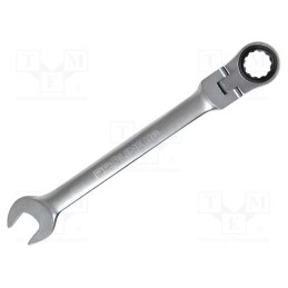 1 pcs x PROLINE - 35457 - Wrench, combination spanner,with ratchet,with joint, 17mm