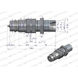 Hydraulic plug long m22 gz euro Warynski