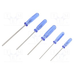 1 set x ENGINEER - DK-03 - Kit: screwdrivers, hex key,spherical,6-angles socket, 5pcs.