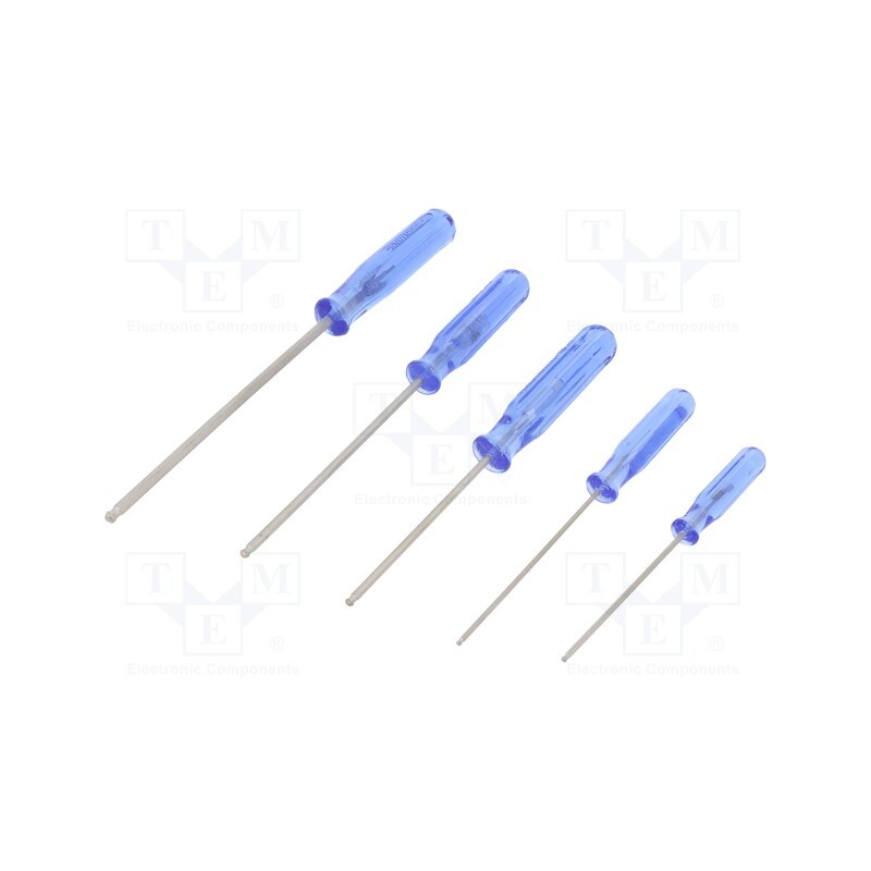 1 set x ENGINEER - DK-03 - Kit: screwdrivers, hex key,spherical,6-angles socket, 5pcs.