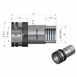 Hydraulic quick connector socket 3 8 bsp