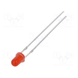 1 pcs x OPTOSUPPLY - OSR5JA3Z74A - LED, 3mm, red, 220÷330mcd, 70°, Front: convex, 1.8÷2.6V
