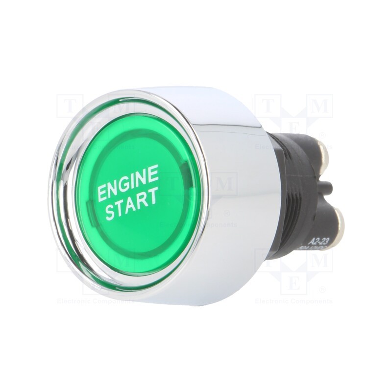 1 pcs x SWITCH COMPONENTS - SA-1B-DC-3-GL-P - Switch: push-button, Pos: 2, SPST-NO, 50A/12VDC, green, Illumin: LED
