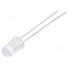 1 pcs x LUCKYLIGHT - LL-504WC2V-W5-3PD - LED, 5mm, white neutral, 5000÷8500mcd, 30°, Front: convex, 2.6÷3.6V