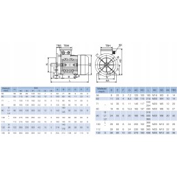Electric motor B35 4 0 kW 400v 1430 rpm shaft 28