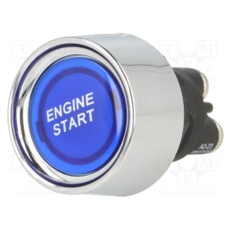 1 pcs x SWITCH COMPONENTS - SA-1B-DC-3-UL-P - Switch: push-button, Pos: 2, SPST-NO, 50A/12VDC, blue, Illumin: LED