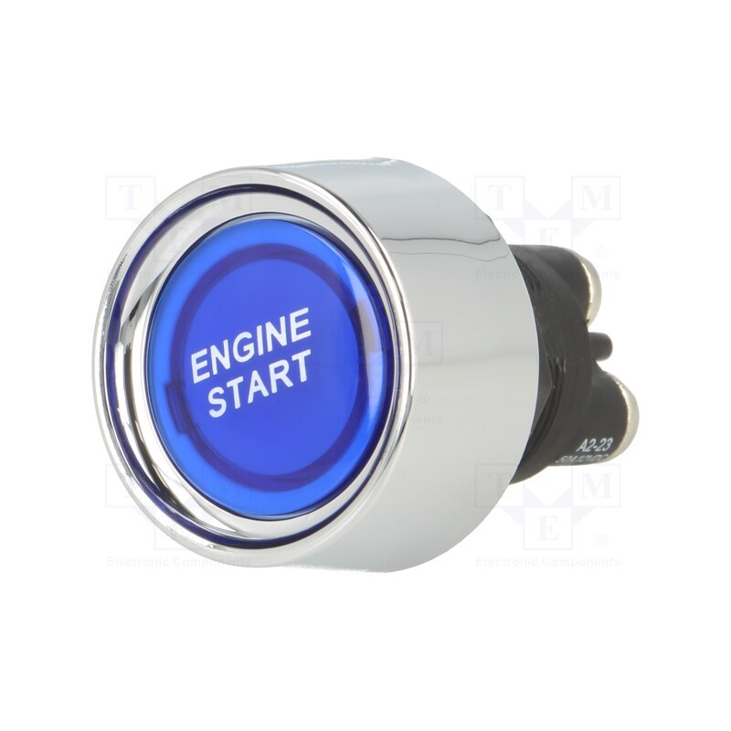 1 pcs x SWITCH COMPONENTS - SA-1B-DC-3-UL-P - Switch: push-button, Pos: 2, SPST-NO, 50A/12VDC, blue, Illumin: LED