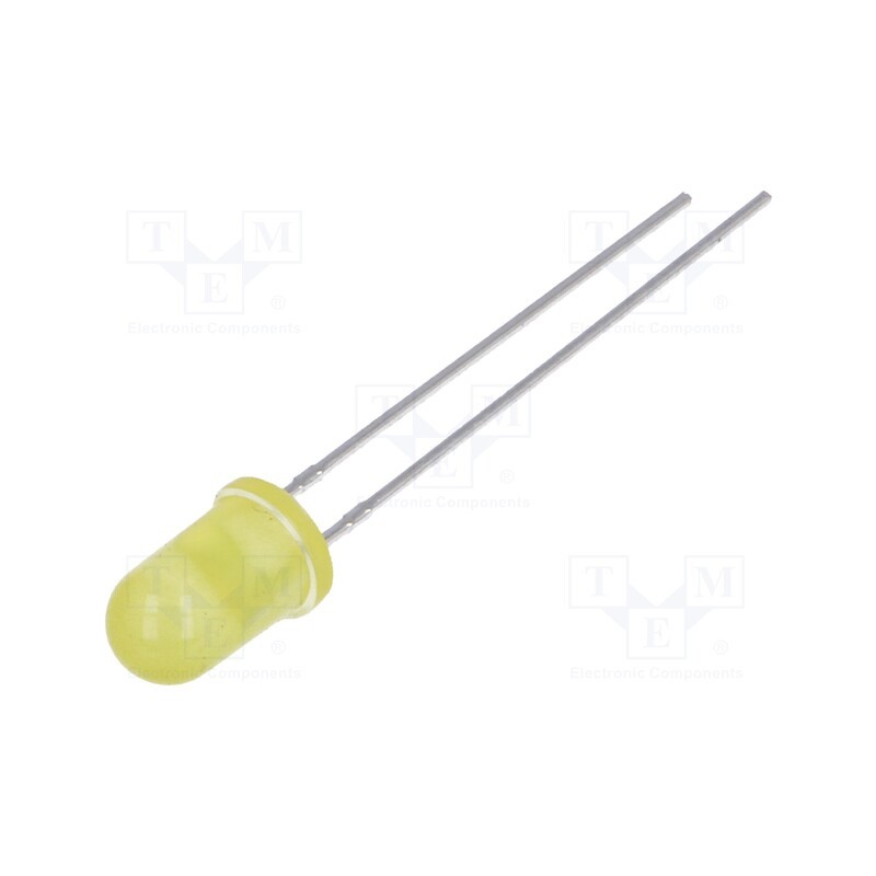 1 pcs x LUCKYLIGHT - LL-503YD2E-1B - LED, 5mm, yellow, 120÷210mcd, 60°, Front: convex, 1.6÷2.4V