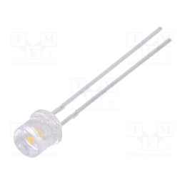1 pcs x LUCKYLIGHT - LL-504WC1E-W6-3P - LED, 5mm, white warm, 1000÷1700mcd, 100°, Front: flat, 2.6÷3.6V