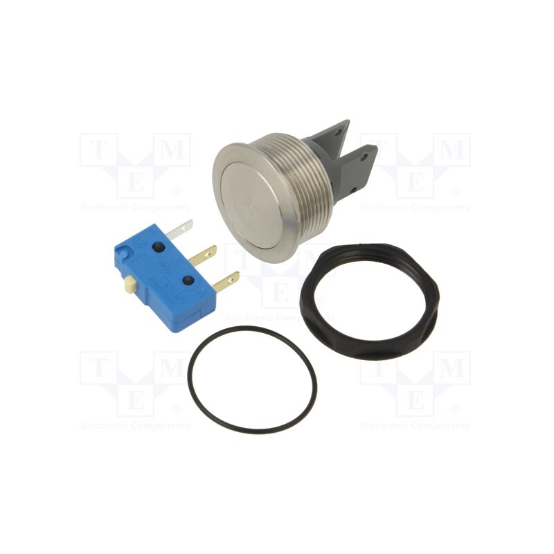 1 pcs x SCHURTER - 1241.6631.1110000 - Switch: vandal resistant, Pos: 2, SPDT, 0.1A/30VDC, ON-(ON), panel