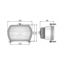 LP R2 headlight without bulb, bulb gasket