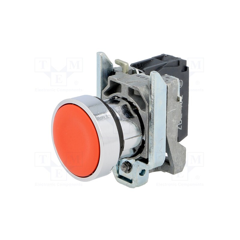 1 pcs x SCHNEIDER ELECTRIC - XB4BA42 - Switch: push-button, 22mm, Stabl.pos: 1, NC, red, none, 3A/240VAC