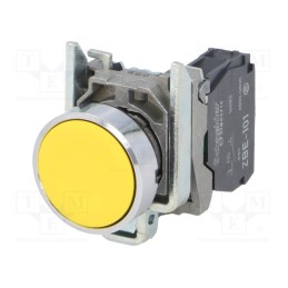 1 pcs x SCHNEIDER ELECTRIC - XB4BA51 - Switch: push-button, 22mm, Stabl.pos: 1, NO, yellow, none, 3A/240VAC