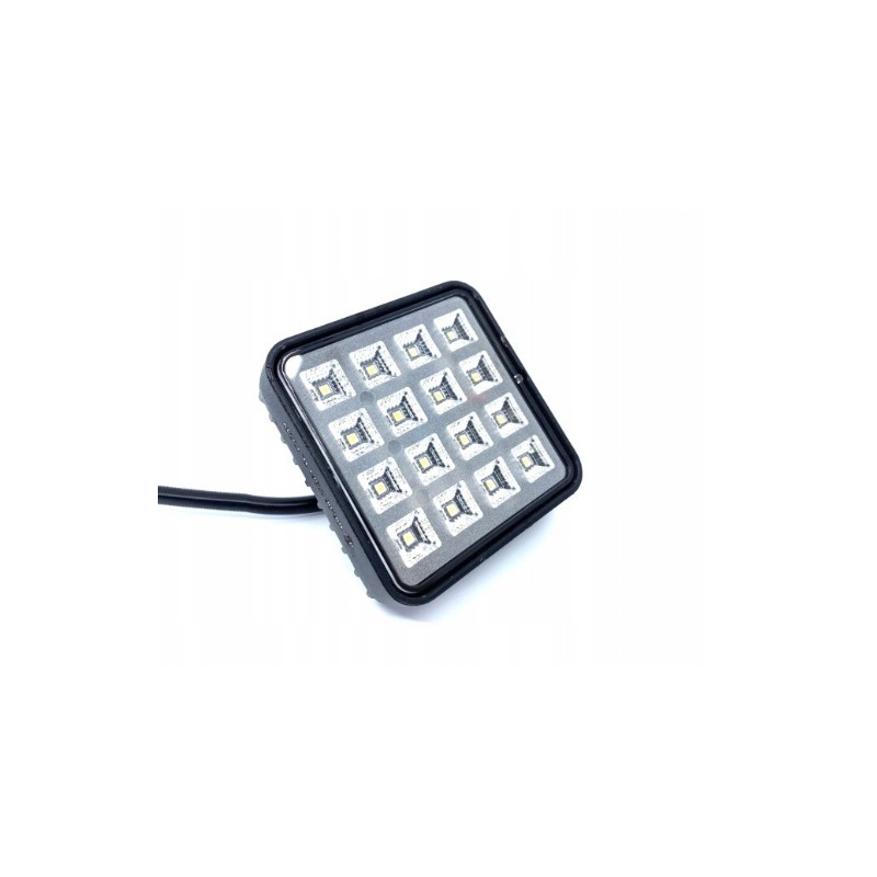 Work lamp 16x LED square with a switch