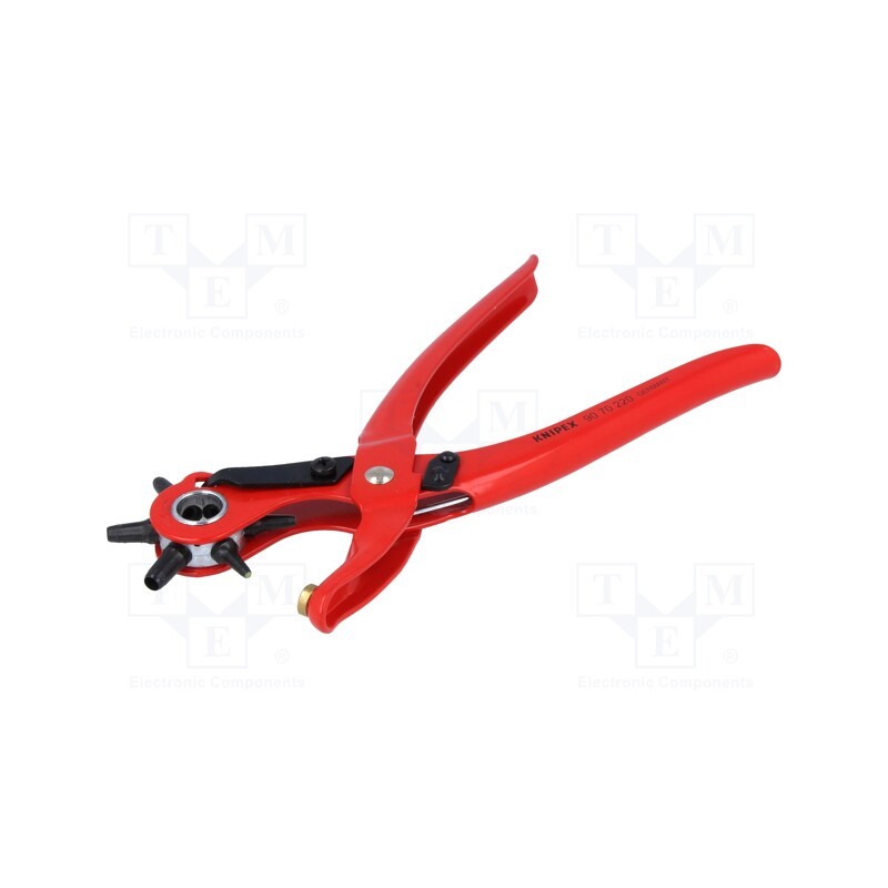 1 pcs x KNIPEX - 90 70 220 - Pliers, for making holes in leather, fabrics and plastics