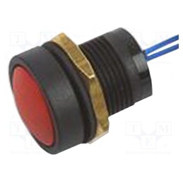 1 pcs x ITW LUMEX SWITCH - 49-59112 - Switch: push-button, Pos: 2, SPST-NO, 0.125A/125VAC, OFF-(ON), IP67