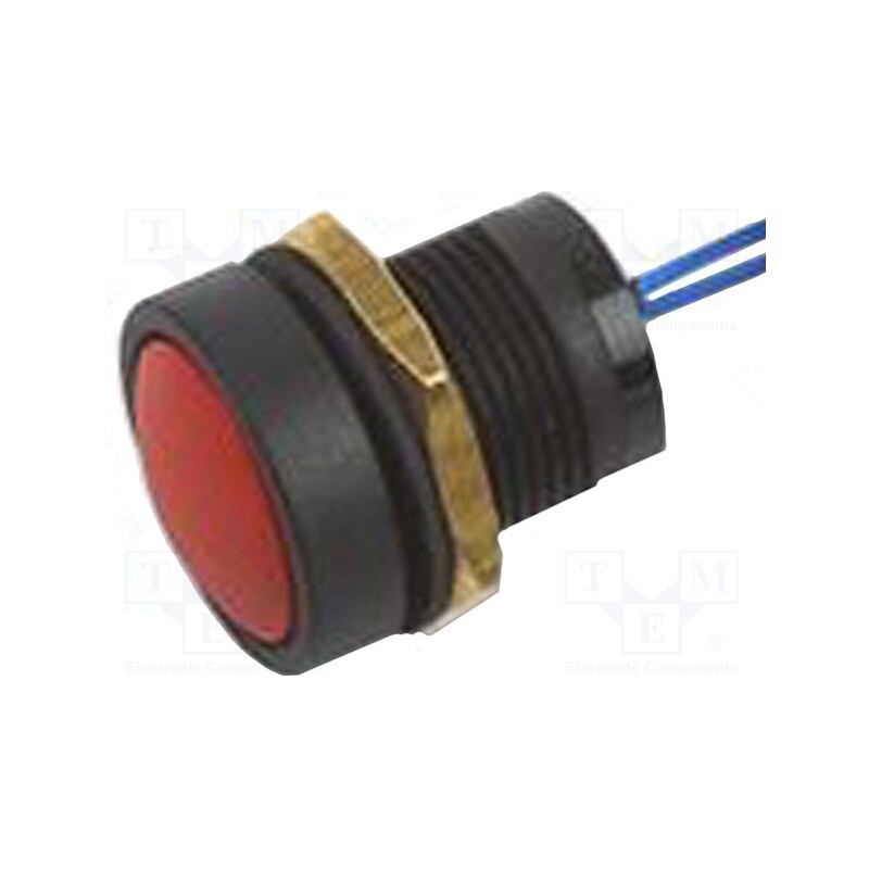 1 pcs x ITW LUMEX SWITCH - 49-59112 - Switch: push-button, Pos: 2, SPST-NO, 0.125A/125VAC, OFF-(ON), IP67