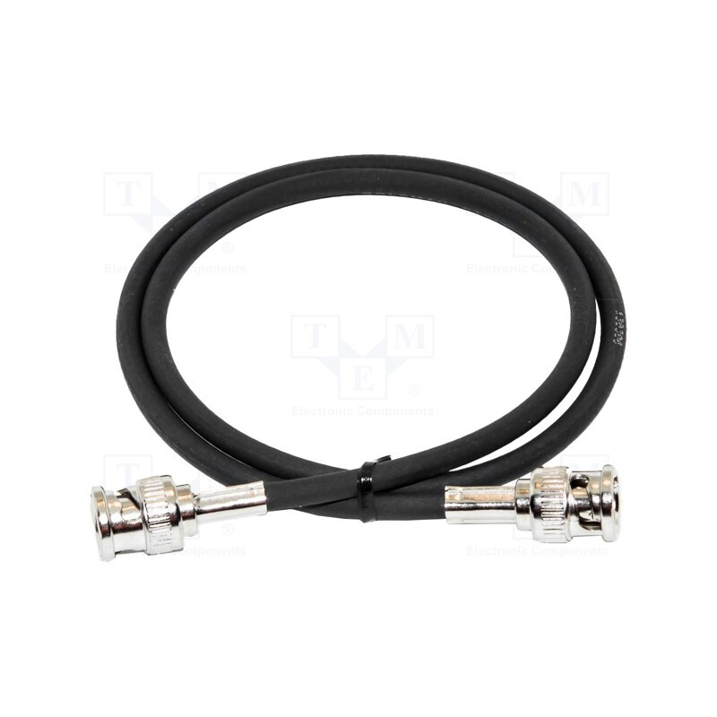 1 pcs x MUELLER ELECTRIC - BU-P5697-60 - Test lead, BNC plug,both sides, Len: 1.5m, Plating: gold-plated